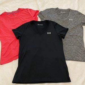 Set of 3 Under Armour/Champion Dri-fit workout tops size M